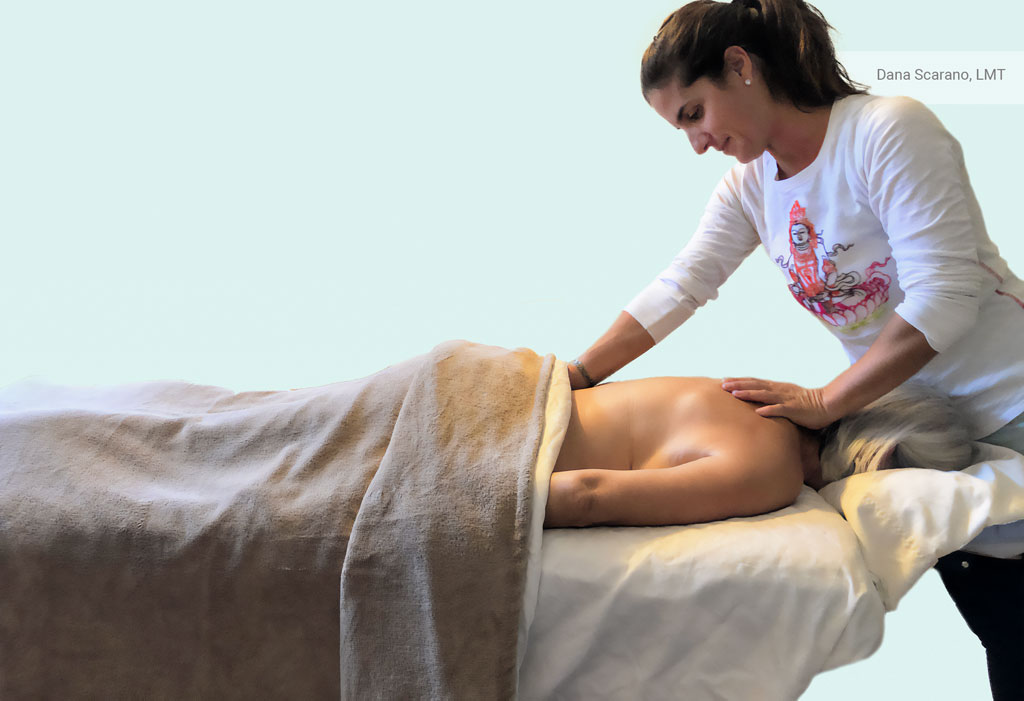 Woman getting a massage.